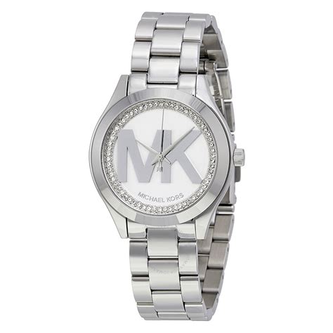 michael kors mini runway watch silver|Michael Kors runway chronograph watch.